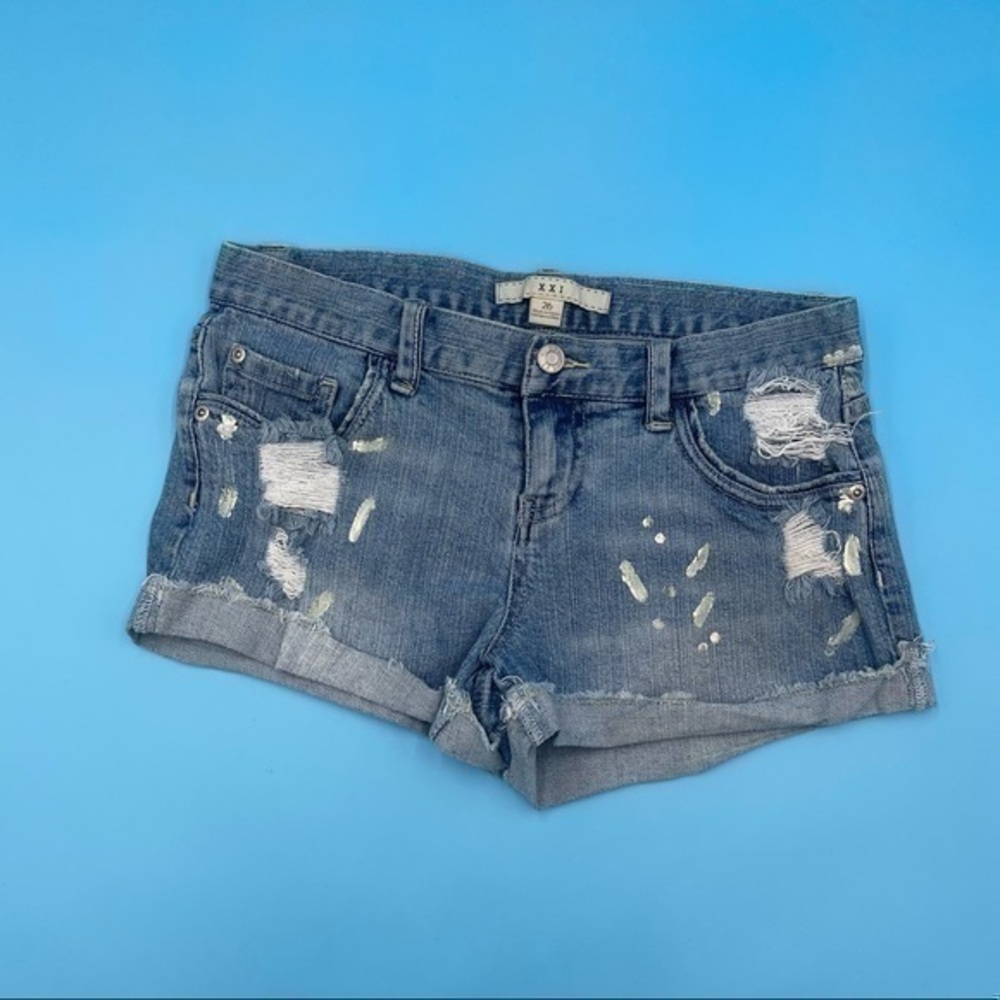 Forever 21 Distressed Jean Shorts